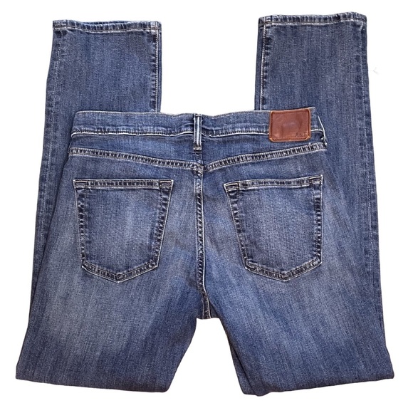 Abercrombie & Fitch Kennan Straight Leg Blue Denim Stretch Jeans Size 31/32 - Picture 4 of 8